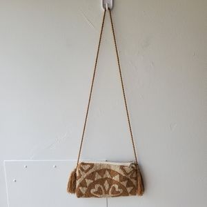 Unbranded Carpet Style Shoulder Crossbody Bag Tan